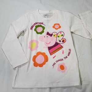 Peppa Pig Girls Size 4T Long Sleeved Shirt Nwt